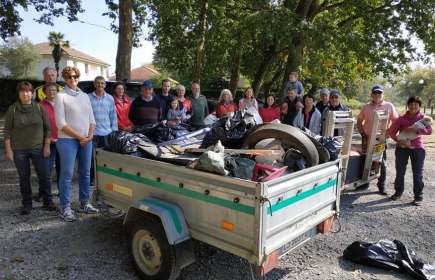 Opération CleanUp organisée par le Rotary Saint-Sever Hagetmau et l'APA Cap de Gascogne le dimanche 10 octobre 2021